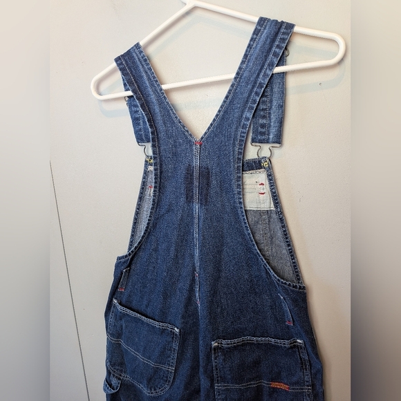 VINTAGE 90' IKEDA Jeans Denim Overall Unisex Size XS Made In Canada 100% Cotton - Picture 5 of 13
